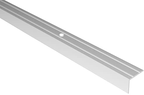 Effector Stufen Winkelprofil Alu 180 cm 25x20 mm Silber Bodenprofil | Schraubmontage, Hohe Belastbarkeit, Robuste Ausführung