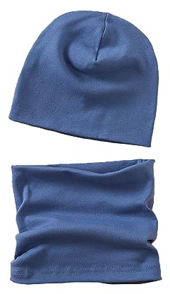 MAKFORT Loop Kinder Mit Beanie Mütze Kinder Baumwoll Schals Baby Schals Winter Loop Schal Junge Und Mädchen