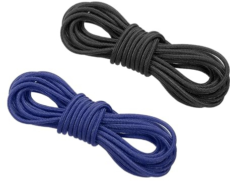 PATIKIL Corde D Loop pour Tir à l'arc de 10 Pieds, Lot de 2 Cordes de Déclenchement de Corde d'arc, Boucle de Nock en Fil pour Corde d'arc Compound, Noir Bleu