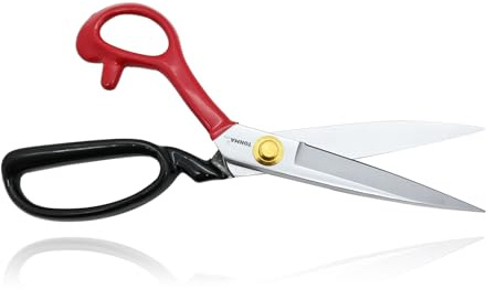 TONMA Echte Linkshänder-Stoffschere [Hergestellt in Japan] 25 cm Robuste Schneiderschere, Professionelle Japanische Nähschere für Schneider und Maßschneider zum Schneiden von Stoffen, Jeans und Leder