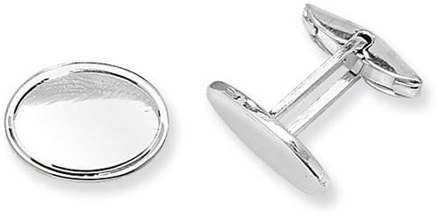 Klassisch 925 Sterling Silber Herren - Manschettenknöpfe - 13mm*18mm, 7 Gramm TRS38753