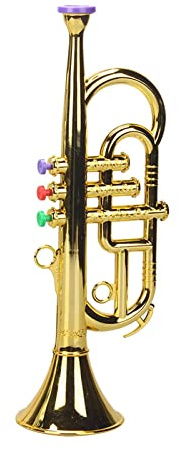 Qianly Mini Trompeteninstrument für Kinder mit bunten Tasten und 3 Tönen