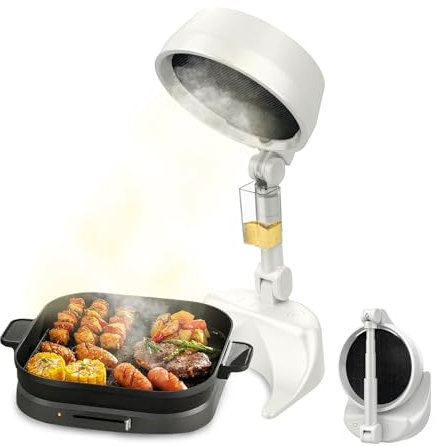 LORESJOY Aspiratore da Cucina da Appoggio per Cucina, Cappa Aspirante Portatile, Pieghevole Cappa da Cucina da Tavolo per Dormitorio, Campeggio, Barbecue Interno, Camper