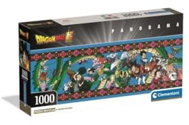 Clementoni Puzzle Panorama Dragonball 1000 Stücke, Compact Box - Puzzle für Erwachsene 14-99 Jahre, Geschenk für Mann und Frau, Made in Italy, 37058