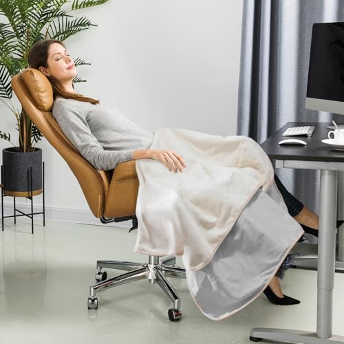 ACTOYS Coperta Rinfrescante, Coperta Refrigerante, per Estiva, Coperta Fredda, Cooling Blanket, per Uffici, Campeggio, Divani, Letti, 150 x 130 cm (grigio)