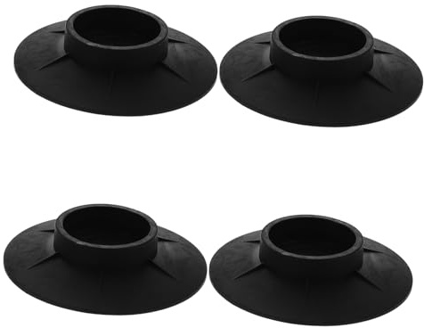 Waschmaschinenpads 4 Stück aus Gummi Schwarz für Stabile Aufstellung | Antivibrationsfüße für Waschmaschinen und Trockner, Dämpfen Schwingungen, Einfache Montage