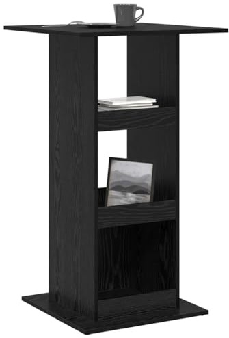 vidaXL Bartisch 60 x 60 x 100 cm Holzwerkstoff Schwarz Eichen-Optik