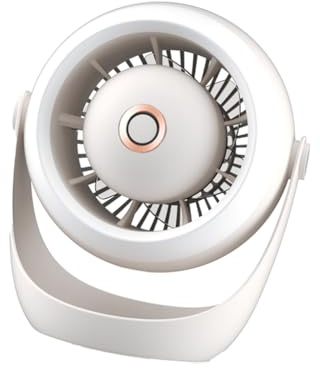 Ventilatore da tavolo piccolo ventilatore silenzioso USB ventilatore da tavolo con luce LED ricaricabile elettrica