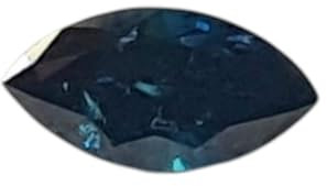 Gems For Jewels Diamant bleu taille marquise, 5,9 x 3,2 mm, diamant bleu scintillant à facettes, pour bague de fiançailles et alliance, cadeau pour elle - PDD753