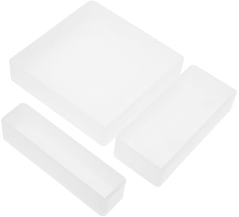 Operitacx 3 pièces Moule Silicone Rectangle pour Résine DIY Pratique Décoration Maison Bureau