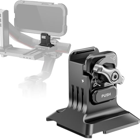 NEEWER Support de trépied pour téléphone avec Base de Type Arca, Filetage 6,35 mm, Pince à dégagement Rapide Compatible avec iPhone 16 Pro Max S25 Ultra Cage de téléphone DJI RS4 Mini R4 Pro RS3 Pro