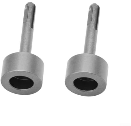 Solaughguy Square Shank Ground Rod Driver Hammer Head for Electric and Pneumatic Hammers with Flat and Curve Designs, High- Heat Treated Metal(Round Shank)