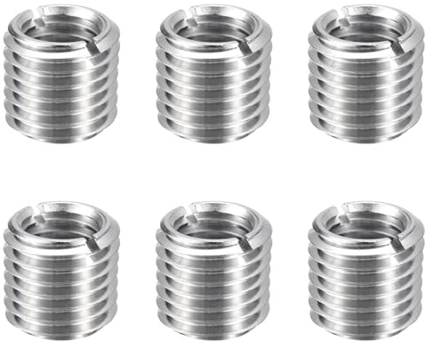 QUARKZMAN 6 Pezzi Inserti Filettati M12x1.75 Femmina M16x2 Maschio 15mm | Dadi Riduttori In Acciaio Inossidabile Metriche Manicotti Autofilettanti