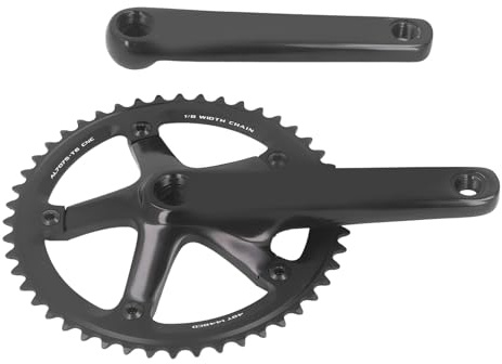 Fahrrad Kettenblatt 48 Zähne Aluminiumlegierung Schwarz, CNC - gefräst - Leicht, Stark und Langlebig, für Mountainbike und Rennrad