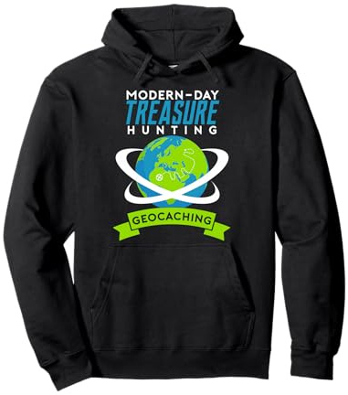 Attrezzatura da Caccia al Tesoro Trackable Geocaching GPS Swag Felpa con Cappuccio