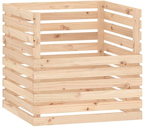 Solivagant Compostiera 80x80x78 cm in Legno Massello di Pino,Marrone,15.17kg