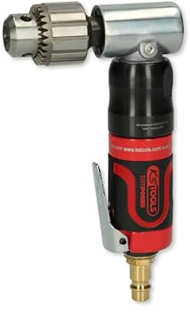 KS Tools Druckluft Winkelbohrmaschine 3/8 SlimPOWER 515.5525 I Winkelbohrmaschine Druckluft mit Zahnkranzbohrfutter-Spannweite 1 - 6,5mm I Ideal für Karosserien