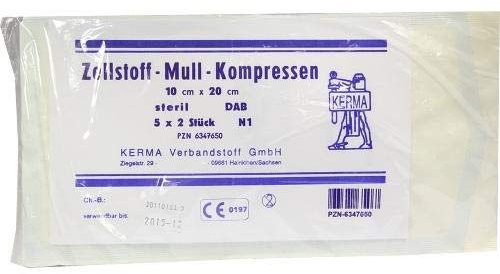 ZELLSTOFF MULLKOMPRESSEN 10x20 cm steril 5X2 St