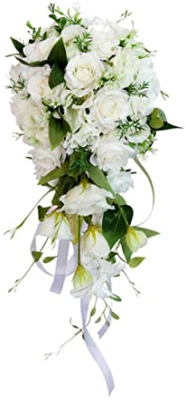 PETSOLA Blumenstrauß Hochzeitsstrauß Kunstblumen für Hochzeit Valentinstag Jahrestag