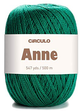 ANNE 5363 - Hilo 100% Algodón Mercerizado, Hilo Tejer, Hilo Ganchillo, 500 Metros, Muy Suave
