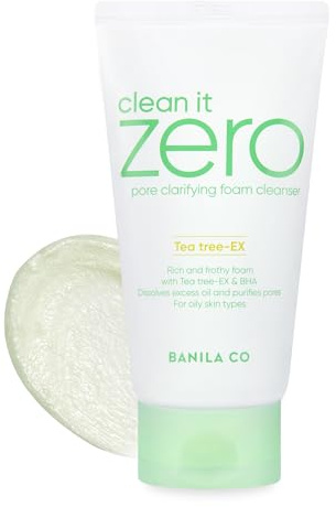 BANILA CO Clean it Zero Porenaufhellender Schaumreiniger | Reichhaltiger Schaum für die Tiefenreinigung mit erfrischendem Finish | Teebaumextrakt und BHA für fettige Haut, nicht komedogen (150 ml)
