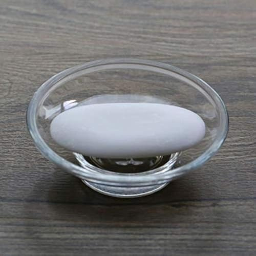 U/N 2x Glass Soap Dish Replacement Spare for Bathroom Accessory Universal Holder (Transparent)