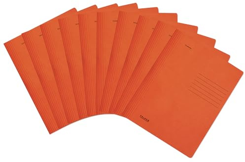 FALKEN 10x Karton-Schnellhefter Intensiv gefaltet DIN A4 orange | Made in Germany kaufmännische und Behördenheftung Blauer Engel ideal für Büro und Schule Hefter