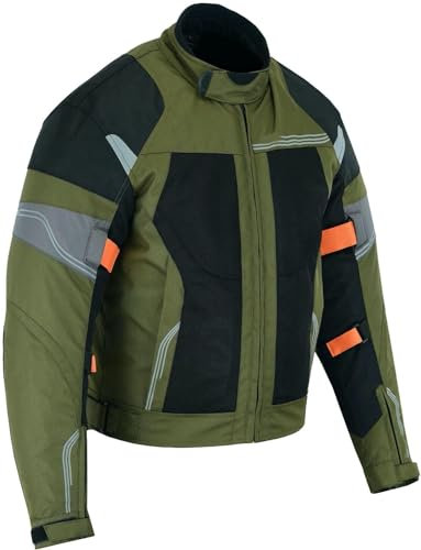 BOSmoto Textilkombi hochwertige Motorradkombi Textil atmungsaktiv wasserdicht (S), Schwarz