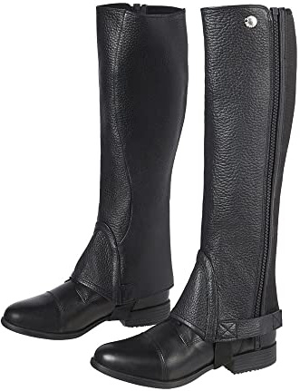 Dover Saddlery Ladies' Ready to Ride Half Chaps, Color: Black, Size: Medium