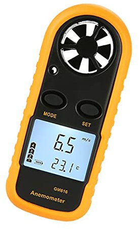 Naroote Wind Speed Anemometer, Digital Wind Meter, High Accuracy, Temperature Tester, Easy Carrying, Compact Size