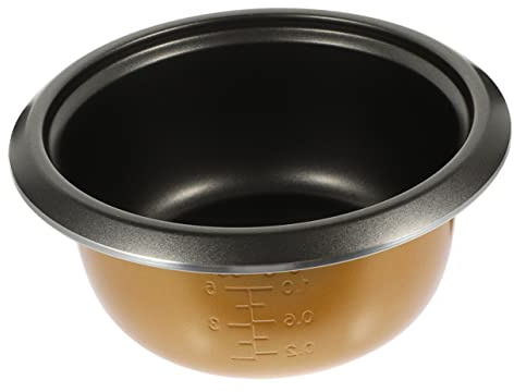 Olla Antiadherente Aleación 4l para Interior de Arrocera de Aluminio | Fácil de Limpiar, Diseño Multiuso, Acabado Dorado, para Hogar y Hotel, Repuesto Compatible Arrocera