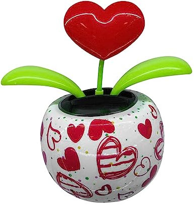 Solar Wackelfigur Blumen, Tanzende Blume Auto Armaturenbrett Deko Blumen Solarbetriebene Wackelblume Schüttelnde Wackelkopf Schwingende Blume Spielzeug für Auto Schreibtisch Büro, 11.5cmx10cmx7cm