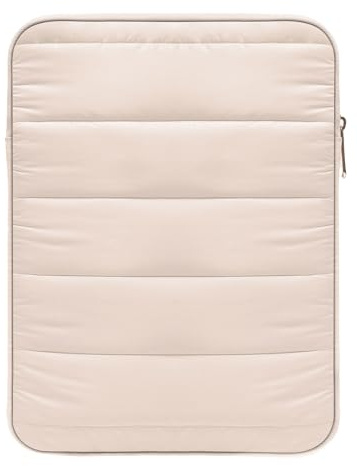 MoKo 9-11 Zoll Puffer Tablet Tasche Hülle, Gesteppte Tasche Damen, Reisetasche aus Polyester-Pongee Kompatibel mit iPad air 5 10,9 2022, iPad Pro 11 2021-2018, Tab S8 11/Tab A 10,1, Sand