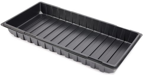 Garronda Vassoi Semenzaio Germinazione Vassoio di Coltivazione Vassoio per Piante Serra Piastra di Coltivazione Vassoio di Germinazione GD-0065 (60x30 cm; Nero; 1 Pezzo)