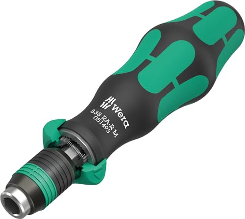 Wera 05051493001 838 RA-R M Bits-Handhalter mit Ratschenfunktion, 1/4, 1/4 x 123,5 mm