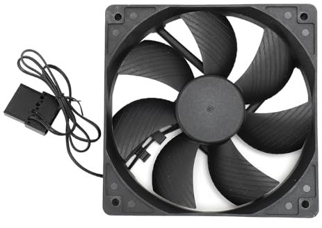 Computer Case Fan, 120x120x25mm 12V Dual Ball Bearing PC Exhaust Cooling Fan 3000RPM Case Cooler Fan 2pin Easy Installation for Gaming PCs, Miners, Servers and More