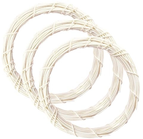 Alipis 3stücke Rattanringe für Kränze DIY-kranzrahmen aus Rattan Blumenkranzrahmen Hängende Kranzringe für Bastelarbeiten Dekorative Wandkranzringe
