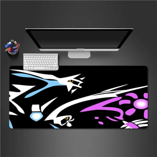 QiHon Gaming Mauspad XXL Blau Lila Schwarz Großes Mauspad Schreibtischauflage mit Vernähte Kanten Einer speziellen Oberfläche verbessert Geschwindigkeit und Präzision 600x300x3mm