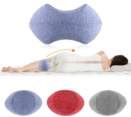 Kniekissen für Seitenschläfer, Memory Foam Beinkissen mit Bezug abnehmbar Schlafkissen für Rücken, Hüfte, Gelenk, Wirbelsäulen, Schwanger, Schwangerschaftskissen,Lagerungskissen Knie (Seeblau)