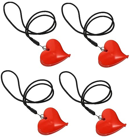 HAPINARY Clips Multifuncionales para Cochecito Ñiño en Forma de Corazón, 4 Piezas de Plástico Duradero Rojo, Sujetador para Mantas y Fundas, Accesorios Seguros para Paseo y Viaje