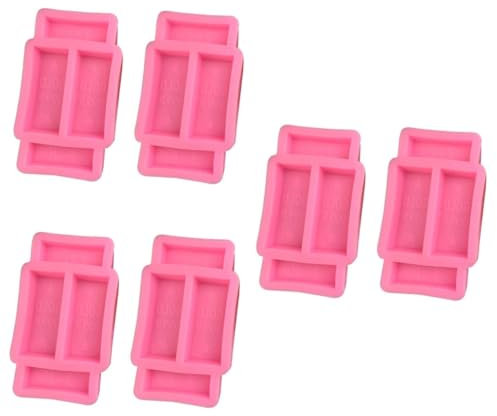 PLAFOPE 6pcs Brick Silicone Mould Gold Chocolate Moulds for Baking Candy Silicone Easy Clean Home Professional Use