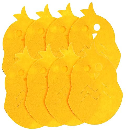 FELTECHELECTR 8St Küken Bestecktasche Tasche für Besteck und Gabeln zu Ostern Küchenutensilienhalter ostern dekoration easter decoration entzückende Geschirrtasche Bestecktaschen Vlies Yellow