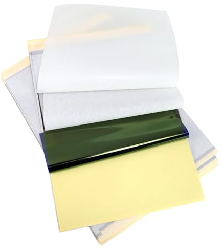 100 Blatt Tattoo-Transferpapier, 4 Schichten DIY Schablone Trancing Papier für Tätowierung, Tattoobedarf, Größe A4