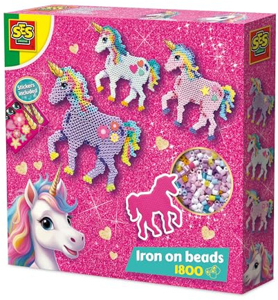 Ses Creative Perles à Repasser - Licorne | Activité Manuelle | sans PVC | Univers féerique | pour Les Filles | à partir de 5 Ans Plusieurs Couleurs