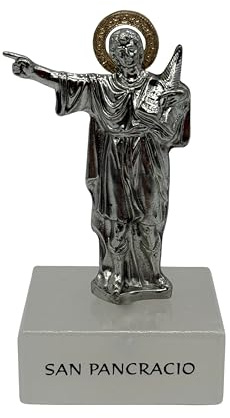 Genérico Figura San Pancracio Original Pequeña - 9cm - Marmol y Acero: Santo de la Salud, el Trabajo y la Suerte en los Negocios.
