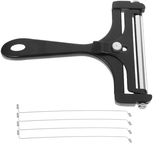 Warmhm 1 Set Formaggio a fessura di formaggio Cutter fetta taglio grattuggia mano accessori da cucina blocco di formaggio trita formaggio organizzatore di posate Acciaio inossidabile Nero