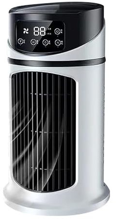 Portable Air Cooler - Evaporative Cooler Energy Saving Mini Mobile Air Conditioner Unit, USB Silent Cooling Bladeless Fan with Digital Display & Timing,Humidifier Function for Home Office