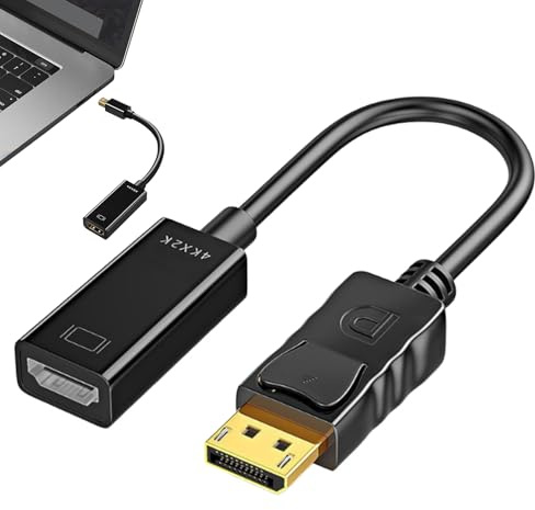 Adattatore 4K Displayportt a hdmii, interfaccia multimediale, convertitore di porte leggero e portatile, compatibile con PC, adattatore per PC, laptop, monitor