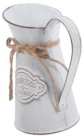 GLEAVI Vase à Fleurs Vintage Galvanisé Pot à Lait Décoratif pour Maison Vase pour Décoration Intérieure Accessoire Élégant pour Cuisine et Salon