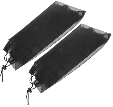 SOPOTUTU Filet De Protection pour Récupérateur d'eau De Pluie 95 Cm avec Cordon De Serrage pour Jardin Extérieur, Lot De 2 Filets Anti-Pluie Et Anti-Feuilles, Protection Solide Débris